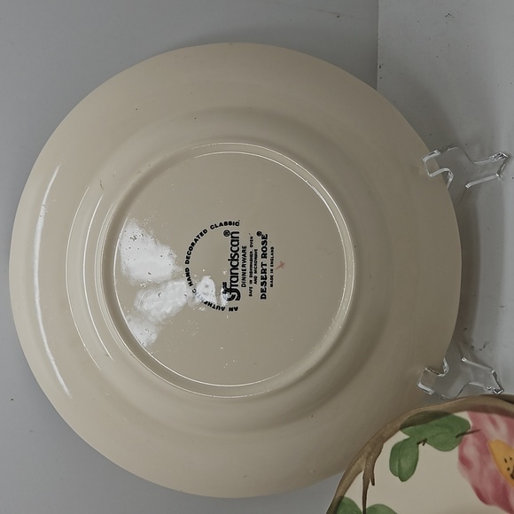 Franciscan (England) Wedgwood Group Desert Rose 10 3/4" Dinner Plate EXCELLENT - Picture 3 of 5